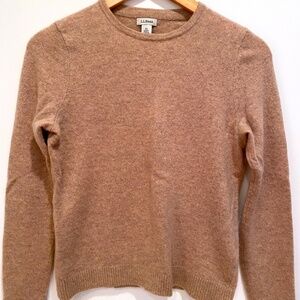 LL Bean tan cashmere sweater